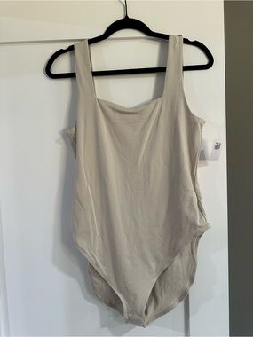 Old Navy Neutral Beige Scoop Neck Bodysuit